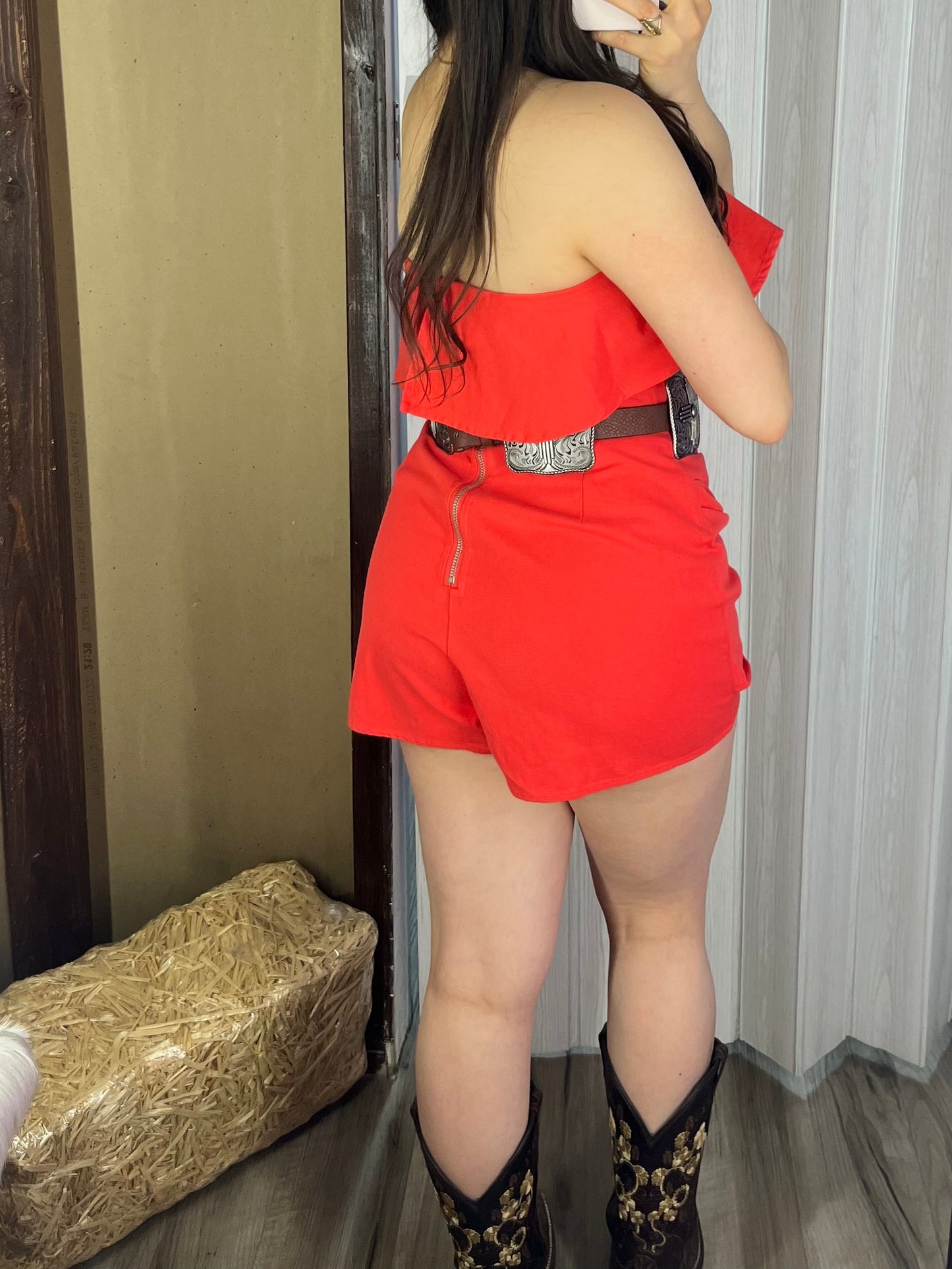 June Romper (Red)