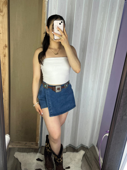 Hannah Skort (Dark denim)