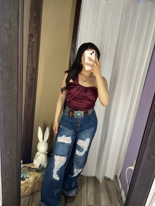 Sadie Top (Burgundy)
